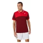 Asics Men Court Polo Shirt Beet Juice Classic Red - męska koszulka tenisowa