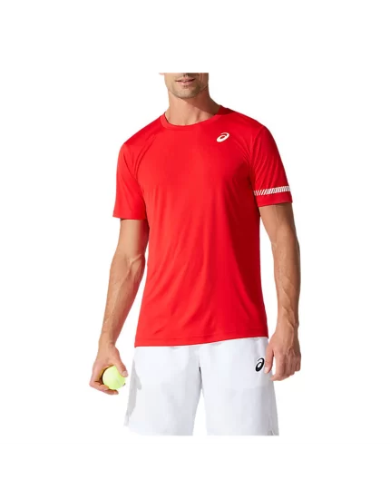 Asics Court M SS Tee Classic Red - koszulka tenisowa