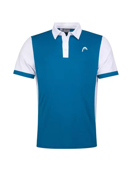 Head DAVIES Polo Shirt M Niebiesko Biała - koszulka tenisowa polo