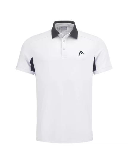 Head SLICE Polo Shirt Men White - męska koszulka tenisowa