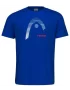 Head CARL T-shirt Men Niebieska - męska koszulka tenisowa