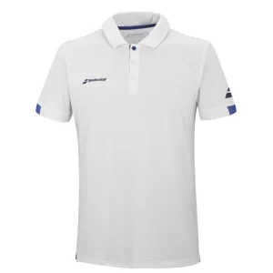 Babolat Play Polo Men White - męska koszulka tenisowa