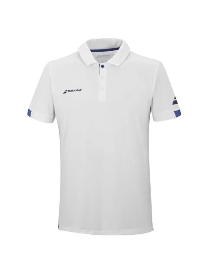 Babolat Play Polo Men White - męska koszulka tenisowa