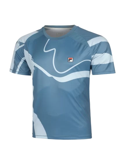 Fila T-Shirt Cassian Captains Blue Print Comb. - koszulka tenisowa