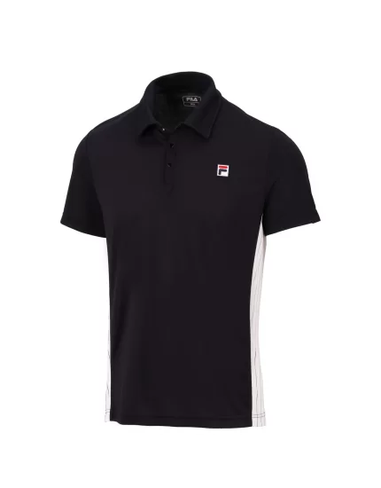 Fila Polo Piero Black White Alyssum - koszulka tenisowa