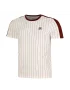 Fila T-Shirt Stripes Jascha 2 White Alyssum Cabernet - koszulka tenisowa