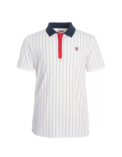 Fila Polo Stripes Biała - koszulka tenisowa