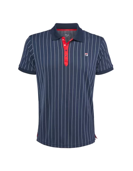 Fila Polo Stripes Granatowa - koszulka tenisowa