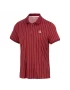 Fila Polo Stripes Bjorn Cabernet White Alyssum - koszulka tenisowa