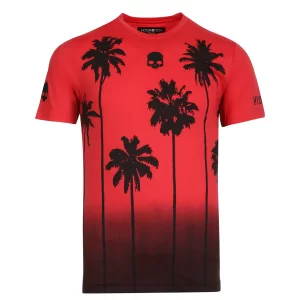 Hydrogen Palms Tech Tee Czerwona - koszulka tenisowa