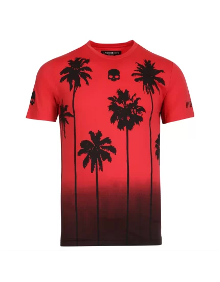 Hydrogen Palms Tech Tee Czerwona - koszulka tenisowa