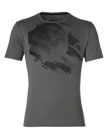 Asics ​Practice Graphics SS Top Grey - koszulka tenisowa