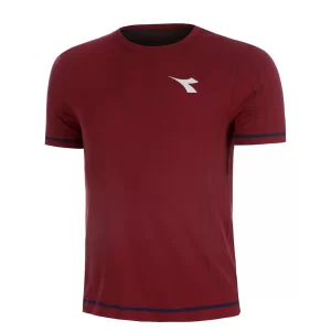 Diadora SS T-Shirt Icon Stratouno Maroon Banner - koszulka tenisowa