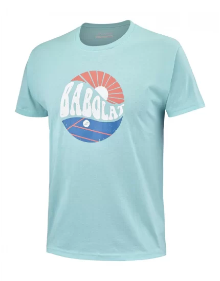 Babolat Exercise Vintage Tee Men błękitna - koszulka tenisowa