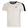 Fila T-Shirt Stripes Jascha 2 White Alyssum Stripes - koszulka tenisowa