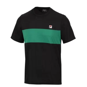 Fila T-Shirt Bosse Black Green - koszulka tenisowa