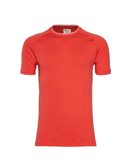Wilson Team Seamless Crew T-Shirt Czerwona - koszulka tenisowa