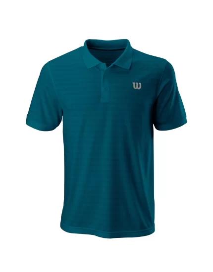 Wilson Stripe Polo Blue Coral - koszulka tenisowa