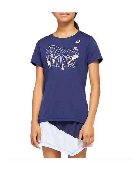 Asics Tennis G Kids GPX Tee Peacoat - koszulka tenisowa