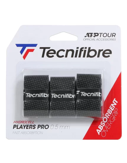 Tecnifibre Players Pro Czarne (3 szt.) - owijki wierzchnie