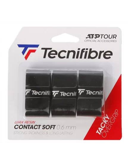 Tecnifibre Contact Soft Czarne (3 szt.) - owijki wierzchnie