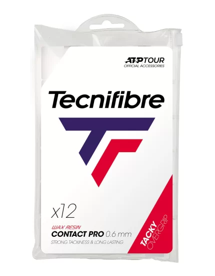 Tecnifibre Contact Pro Białe (12 szt.) - owijki wierzchnie