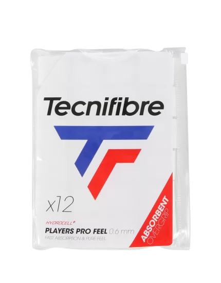 Tecnifibre Players Pro Feel Białe (12 szt.) - owijki wierzchnie