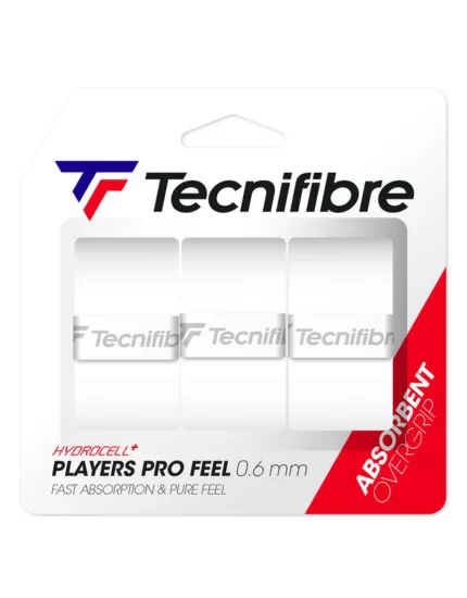 Tecnifibre Players Pro Feel Białe (3 szt.) - owijki wierzchnie