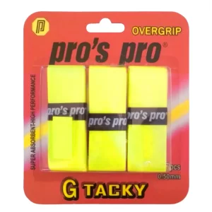 Pro's Pro G-Tacky Żółte (3 szt.) - owijki tenisowe