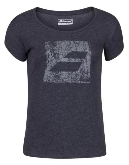 Babolat Exercise Big Flag Tee Women Black - koszulka tenisowa damska