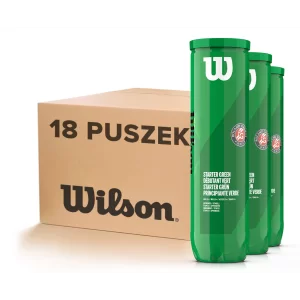 Wilson Roland Garros Green Stage 1 (4 szt.) - karton piłek tenisowych (18 puszek)