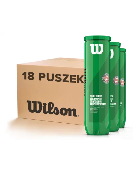 Wilson Roland Garros Green Stage 1 (4 szt.) - karton piłek tenisowych (18 puszek)