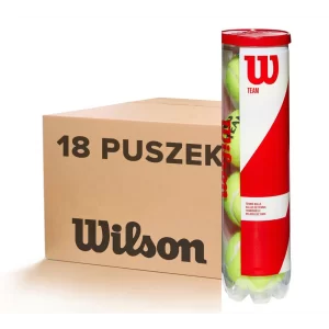 Wilson Team (4 szt.) - karton piłek tenisowych (18 puszek)