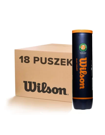 Wilson Roland Garros Clay Court (4 szt.) - karton (18 puszek)
