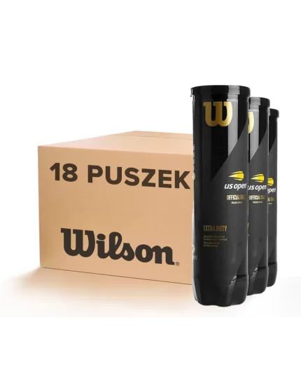 Wilson US Open (4 szt.) - karton piłek tenisowych (18 puszek)
