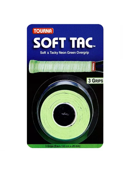 Tourna Soft Tac Neon Green (3 szt.) - owijki wierzchnie