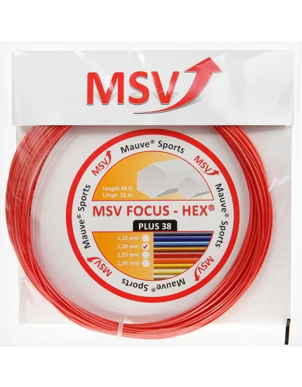 MSV Focus Hex Plus 38 Czerwony - naciąg tenisowy