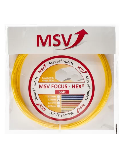 MSV Focus Hex Soft Żółty - naciąg tenisowy