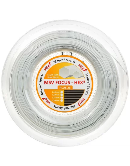 MSV Focus Hex Plus 25 Biały 200m - naciąg tenisowy