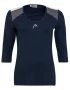 Head Club Tech 3/4 Shirt W Deep Blue - damska koszulka tenisowa