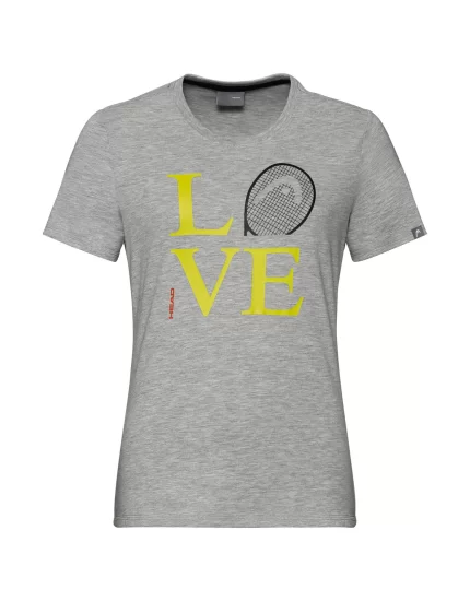 Head Love T-Shirt Grey Melange - damska koszulka tenisowa
