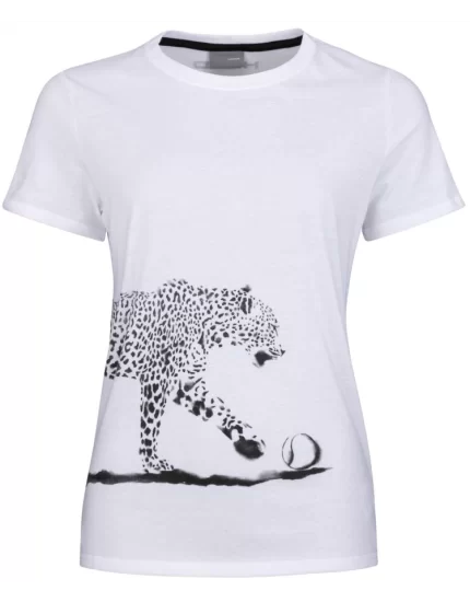 Head LEOPARD T-Shirt Biała - koszulka tenisowa