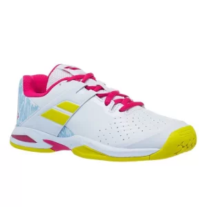 Babolat Propulse All Court Junior - white red rose - juniorskie buty tenisowe
