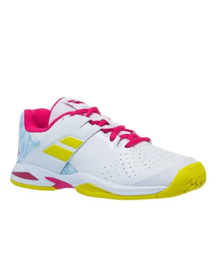 Babolat Propulse All Court Junior - white red rose - juniorskie buty tenisowe