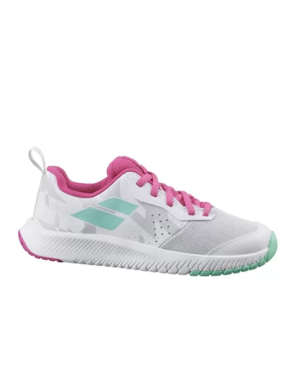 Babolat Pulsion AC Junior White Red Rose - juniorskie buty tenisowe
