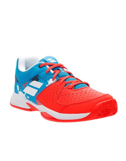 Babolat Pulsion AC Junior Tomato Red Blue Aster - buty juniorskie