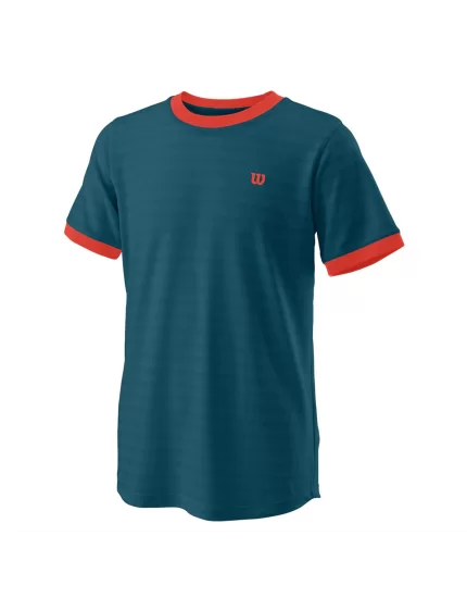 Wilson Competition Crew II Boy Blue Coral - koszulka tenisowa