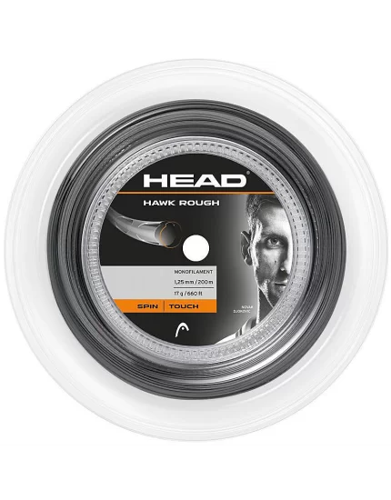 Head Hawk Rough Antracytowy 200m - naciąg tenisowy