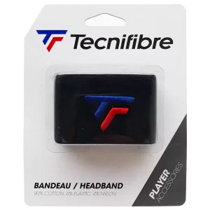 Tecnifibre Headband Black (New Logo) - opaska na głowę