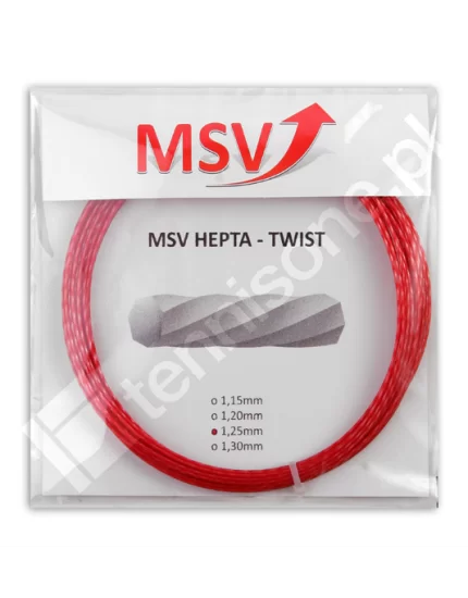 MSV Hepta Twist Czerwony - naciąg tenisowy